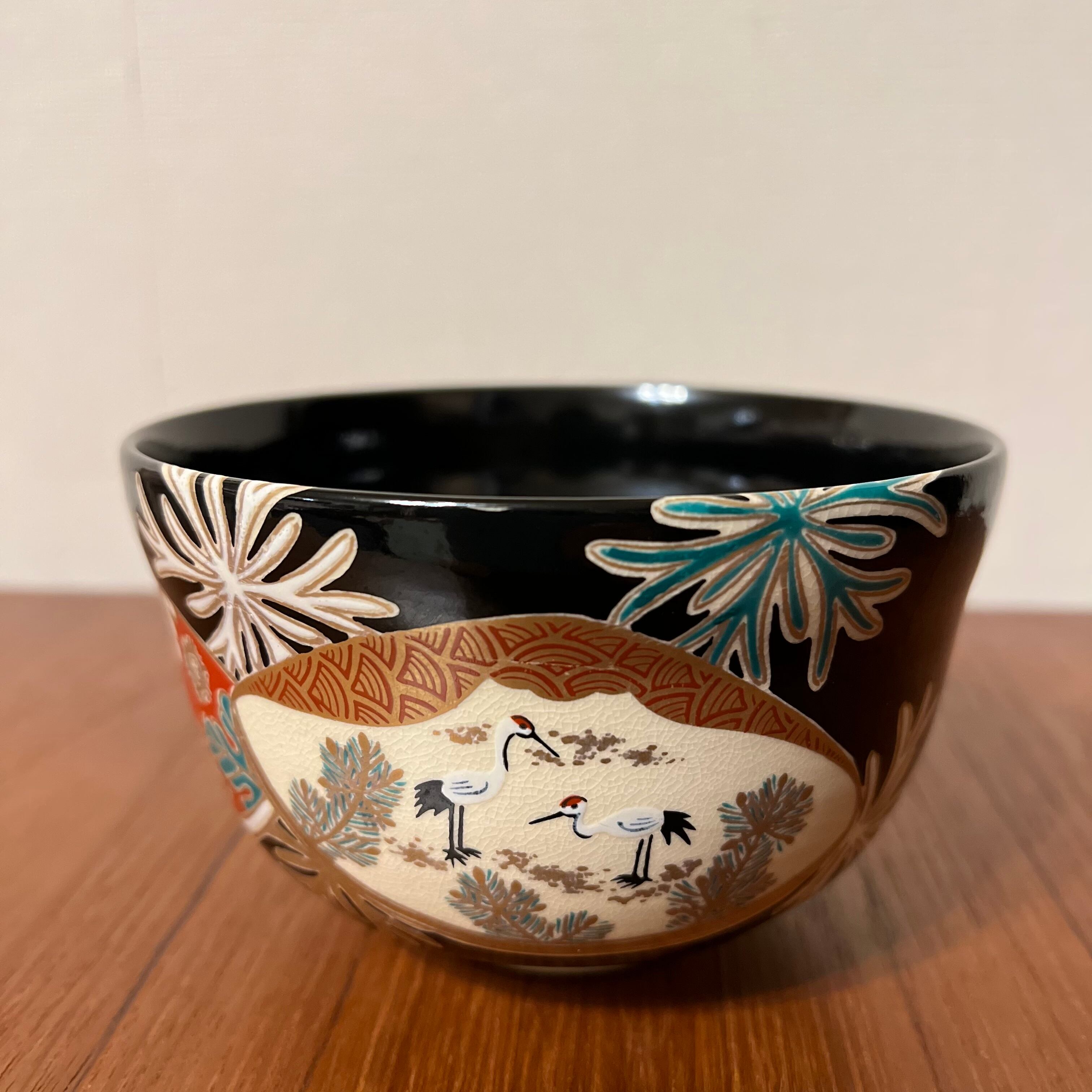 抹茶茶碗（英香 黒仁清海松貝茶碗） | お抹茶Happylifeショップ