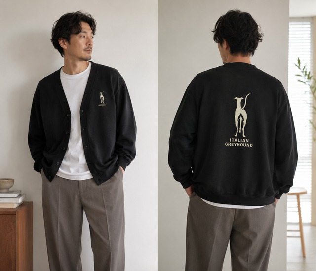 ≪Iggy’s Cute Backホワイト≫コットンカーディガン08