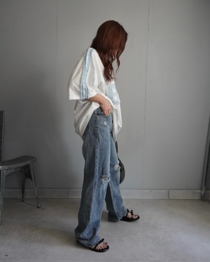 【unused.lab】Sideline denim patch CS/Blue