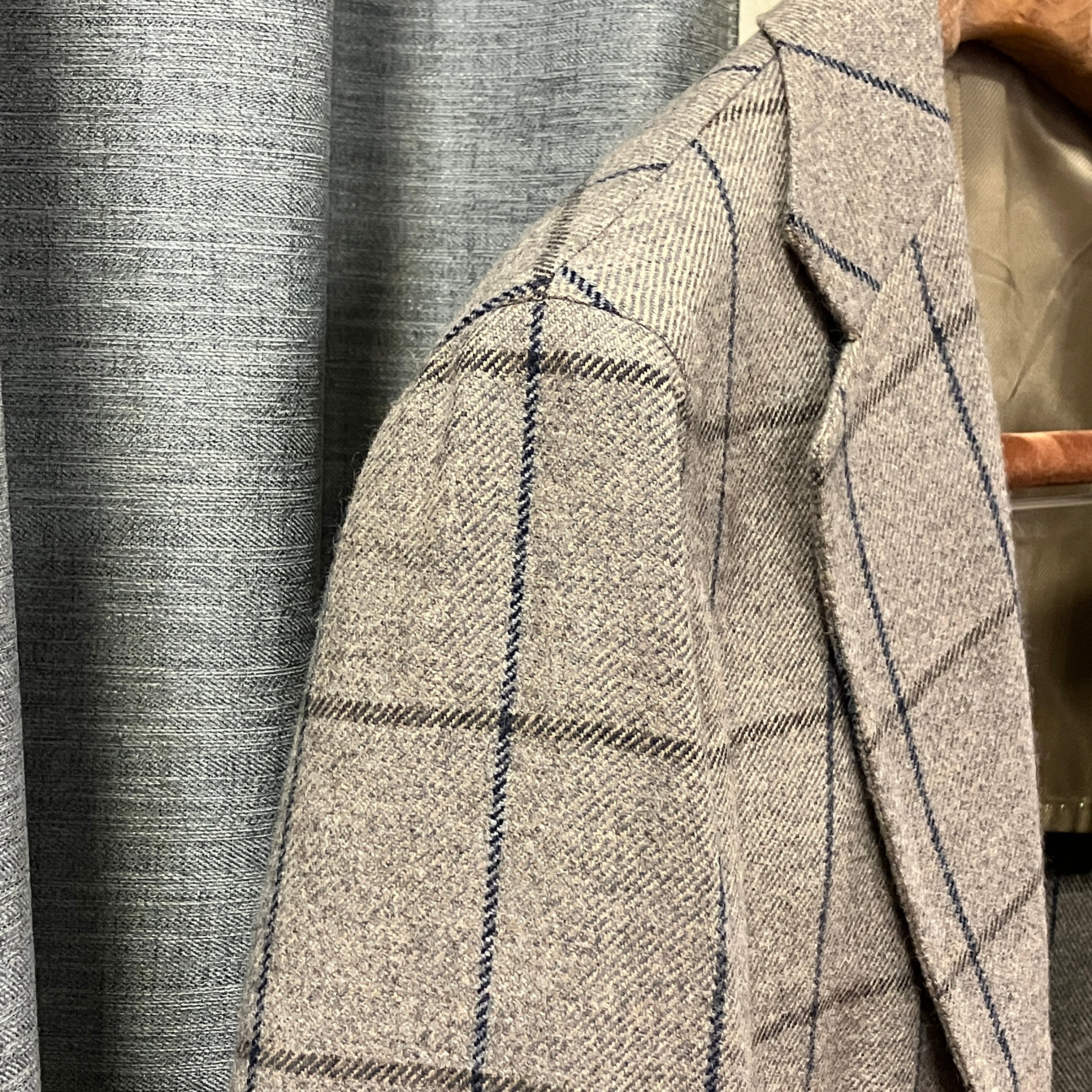 orazio luciano ジャケット　44 Orazio Luciano Jacket in Gun Club Check with Topaz & Emerald