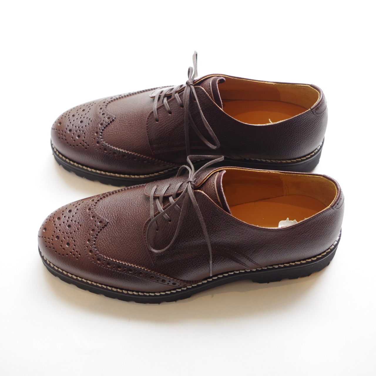 Tomo&Co  WING TIP  BROWN SHRINK TMTK-S-0029SH