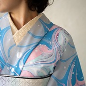 「人魚のうた」蝶柄❤︎〜セオアルファ　浴衣・夏着物・単衣