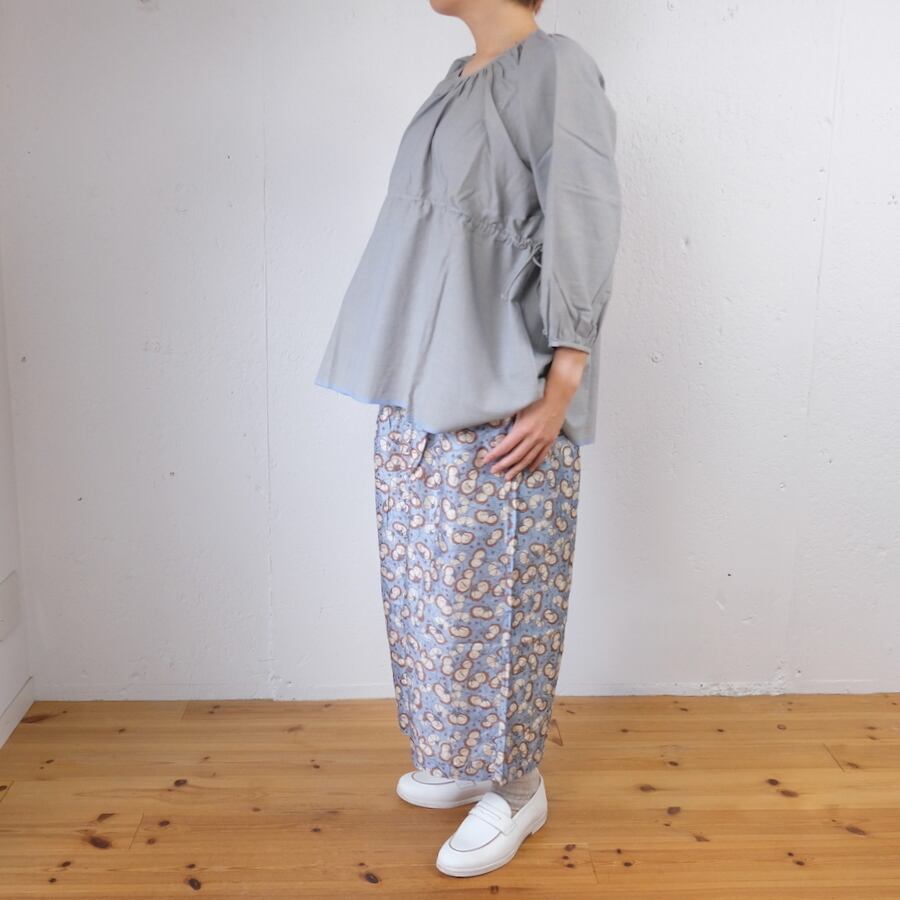 BUNON(ブノン) Khadi Cotton Back Button Blouse バックボタンブラウス