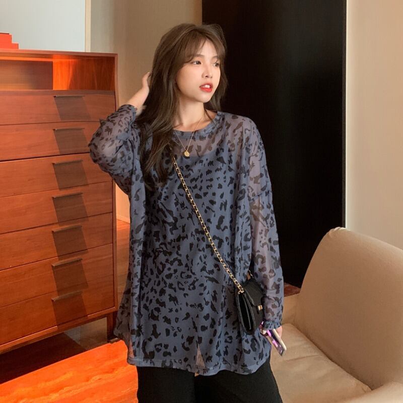 サマー薄手メッシュブラウス Tシャツ シャツ レディースルーズトップス ロング 夏物 シルク YY-ファッション41507992146