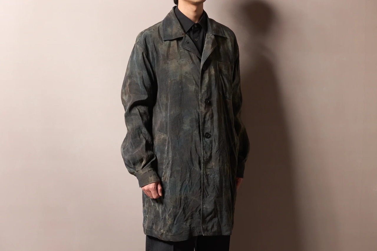 山内 / 有松カモフラージュビンテージシルクリネン・ショップコート