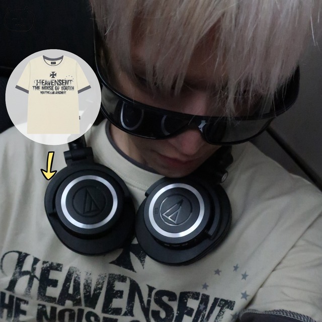 ★BOYNEXTDOOR リウ 着用！【oddstudio】 Heaven Sent Color Layered Roll-up T-shirt - PALE YELLOW