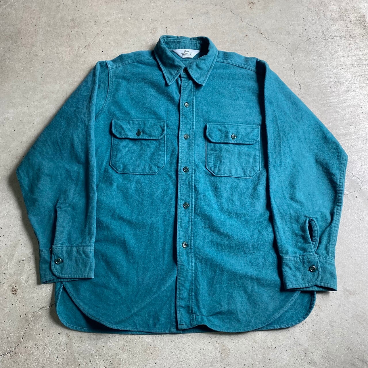 70年代 ヴィンテージ WOOLRICH ウールリッチ 無地 シャモアクロス ...