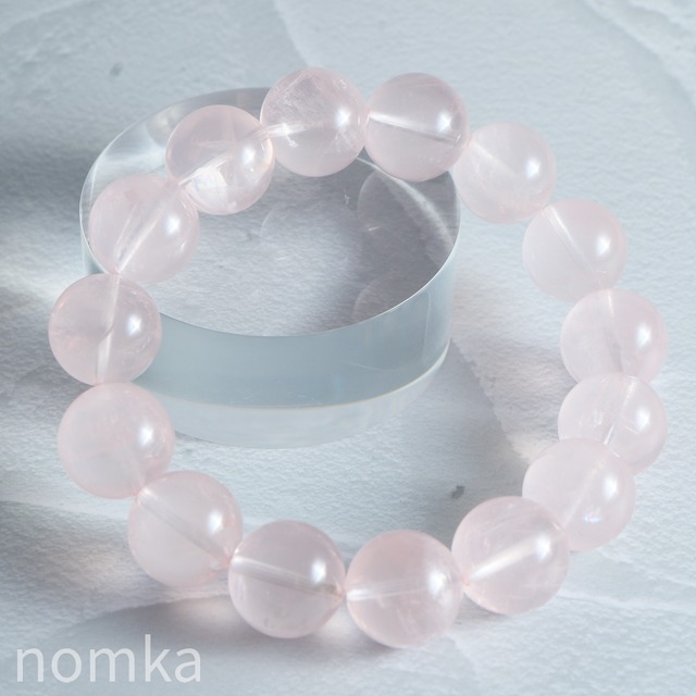 マダガスカルローズ(スター効果有)【14mm/AAA/マダガスカル産】一連ブレスレット nbra-0107