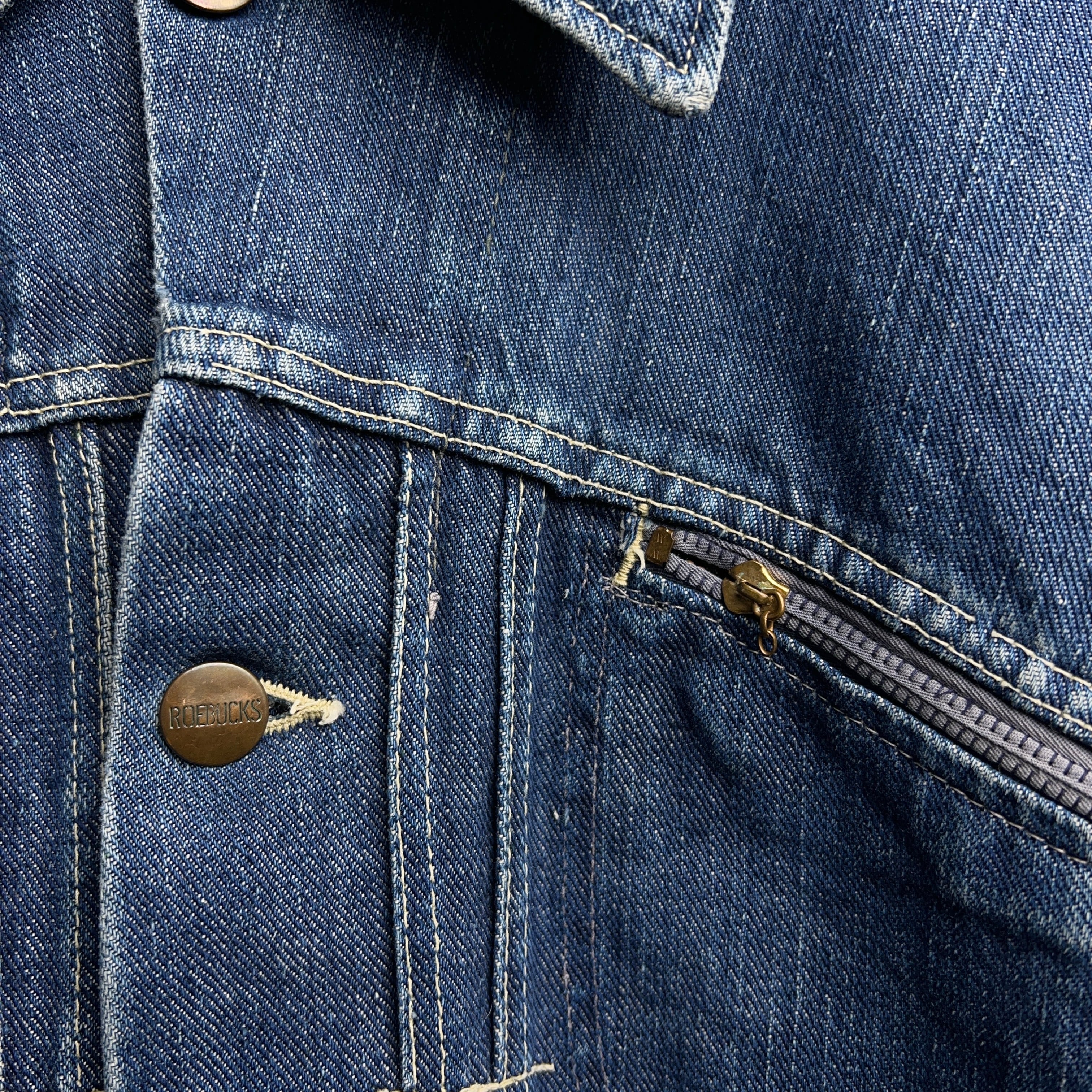 1960's SEARS ROEBUCKS Pleats Denim Jacket 60年代 シアーズ ロー