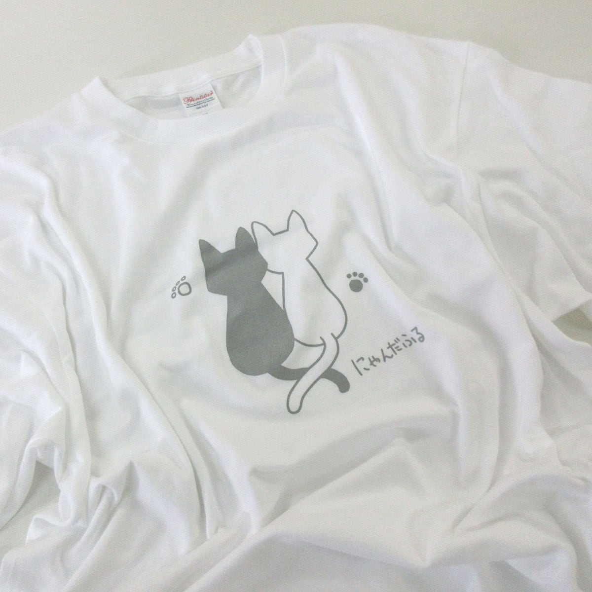 選べるデザイン 脱力系ネコTシャツ cat69 ゆるいイラスト 半袖・長袖 猫 ねこ
