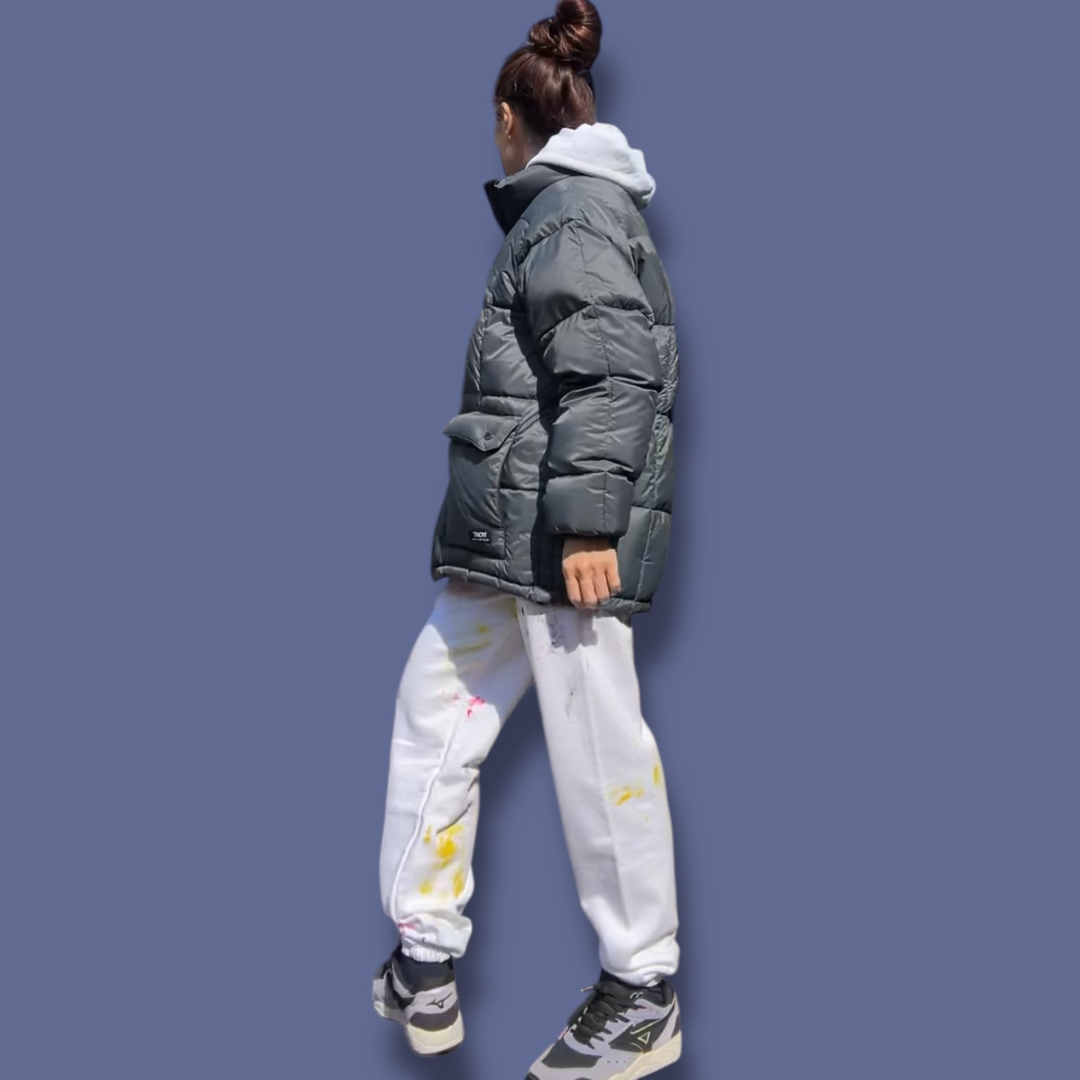 UNISEX”MOUNTAIN PACKABLE VOLUME DOWNJACKET-Dark Grey【TAION