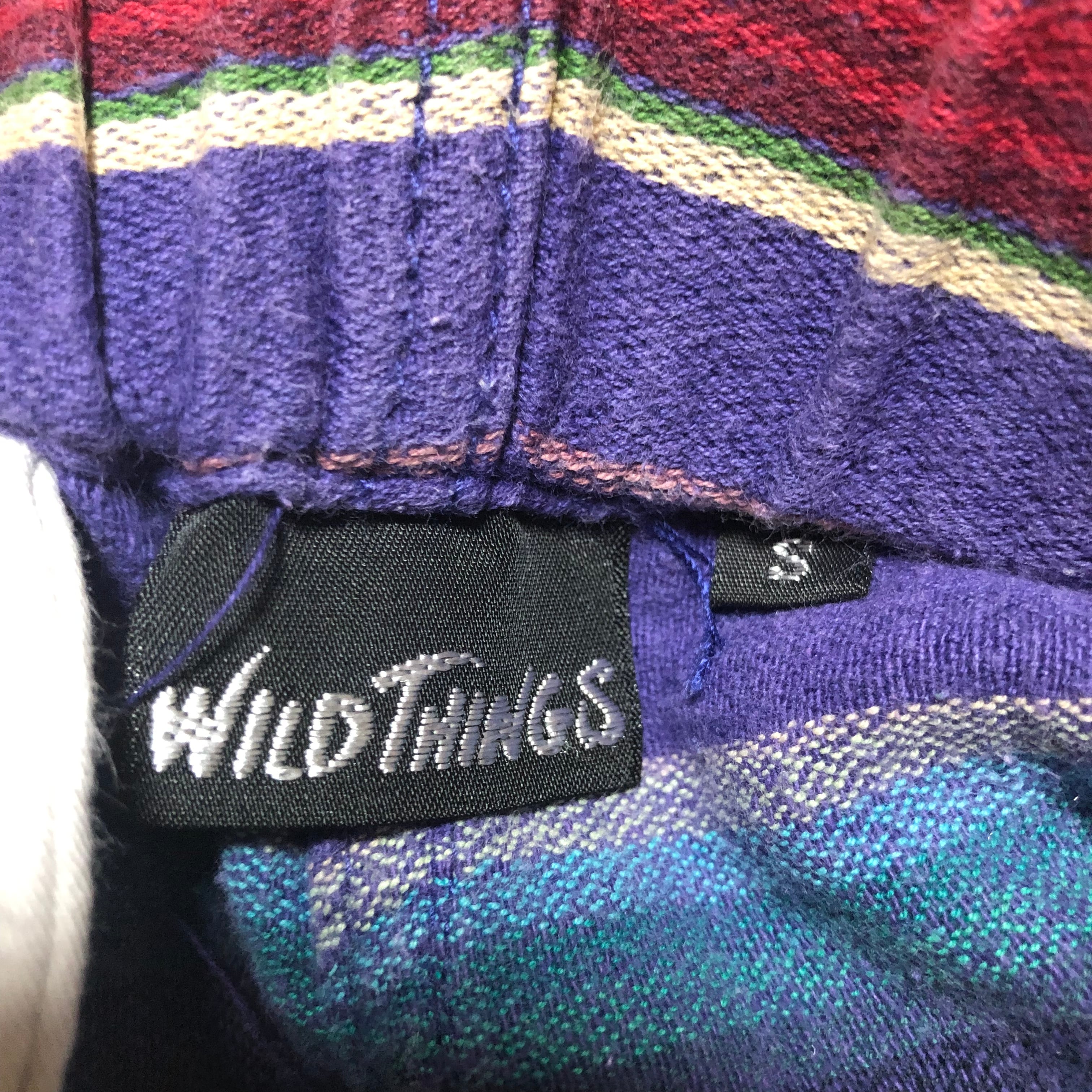 size S】WILD THINGS ワイルドシングス マルチボーダー ショートパンツ