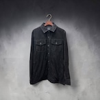TOUR RECORD スエードシャツ ゴートレザー(山羊) メンズ ブラック XLサイズ