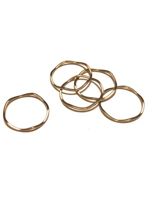 【TAMARI】Raw brass 5p set ring