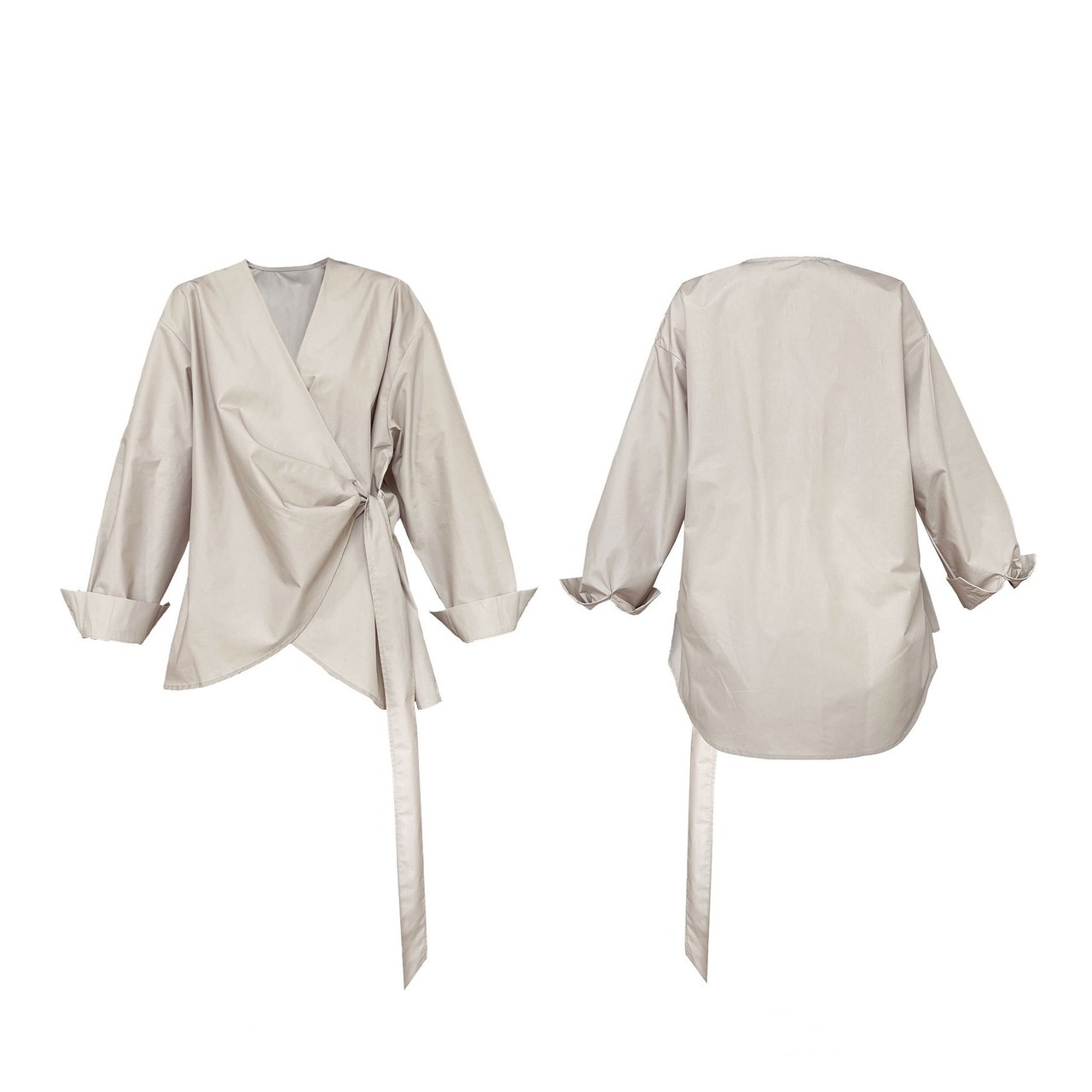 Irregular Waistband Tied Shirt / イレギュラー ウエストバンド タイ シャツ