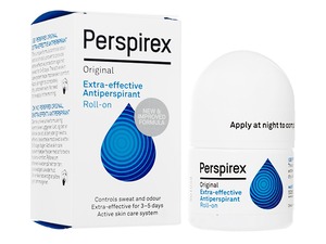 【パースピレックスロールオン・オリジナル　20ml】　汗の臭いを抑えるのではなく、 発汗そのものを抑える脇用の制汗剤です。