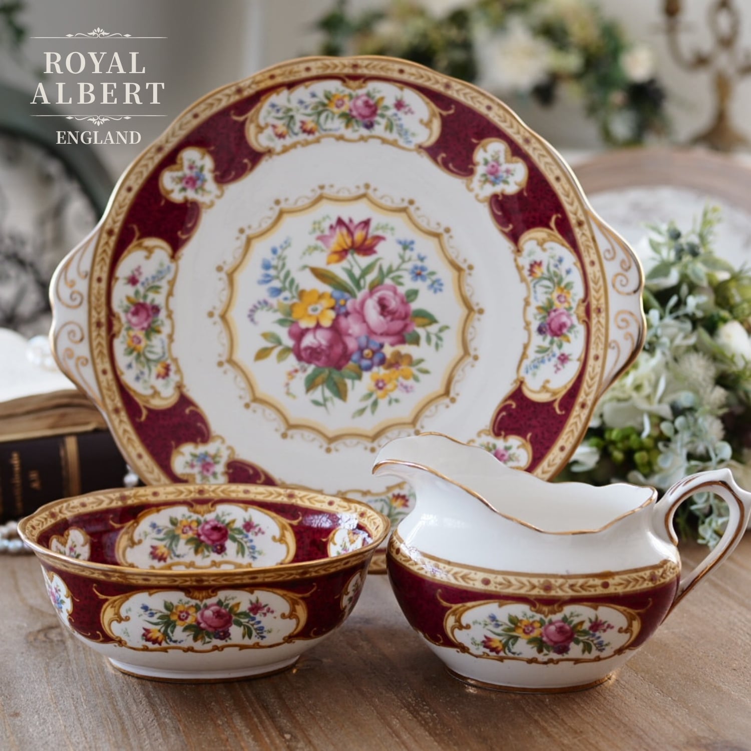 ロイヤルアルバート ティーポット&プレート6枚 ロイヤルアルバート | antique FEELPORT アンティーク食器の専門店