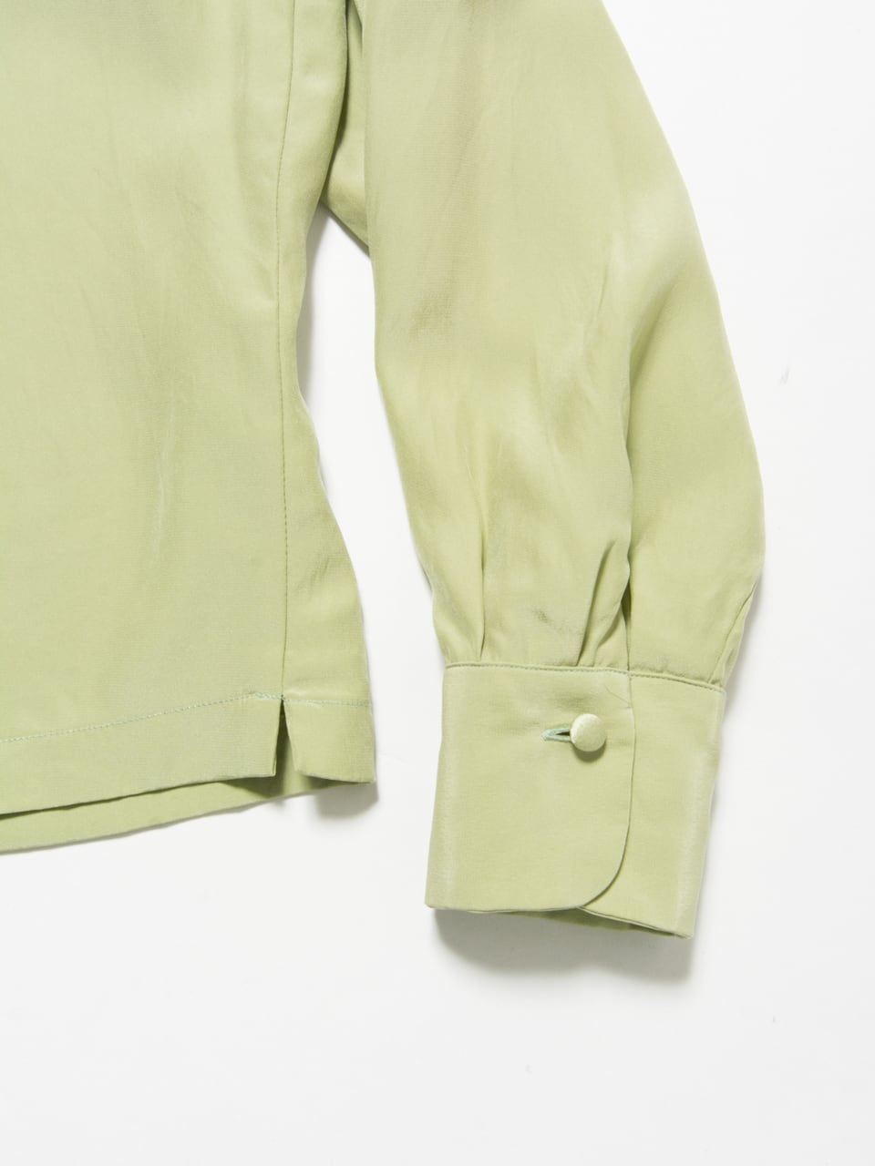 【Made in France】100% silk satin blouse（フランス製 シルクサテンブラウス シャツ）1d