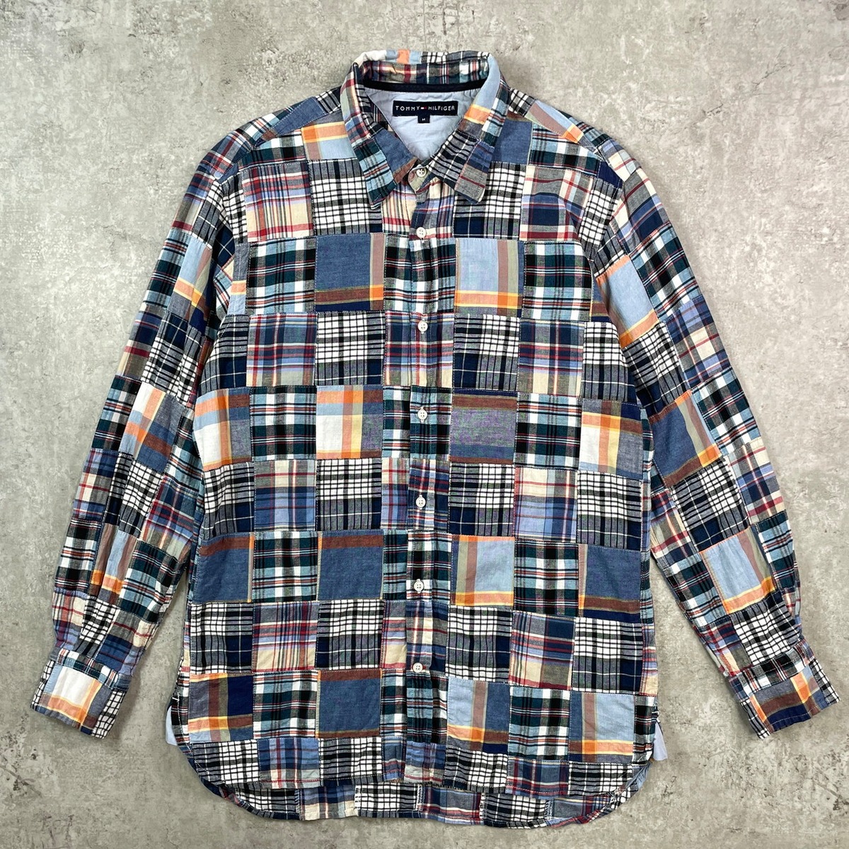 TOMMY HILFIGER トミーヒルフィガー パッチワーク チェックシャツ 