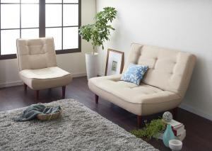 カウチソファ ハイバックコイルソファ ファブリック ソファ2点セット 1P+2P