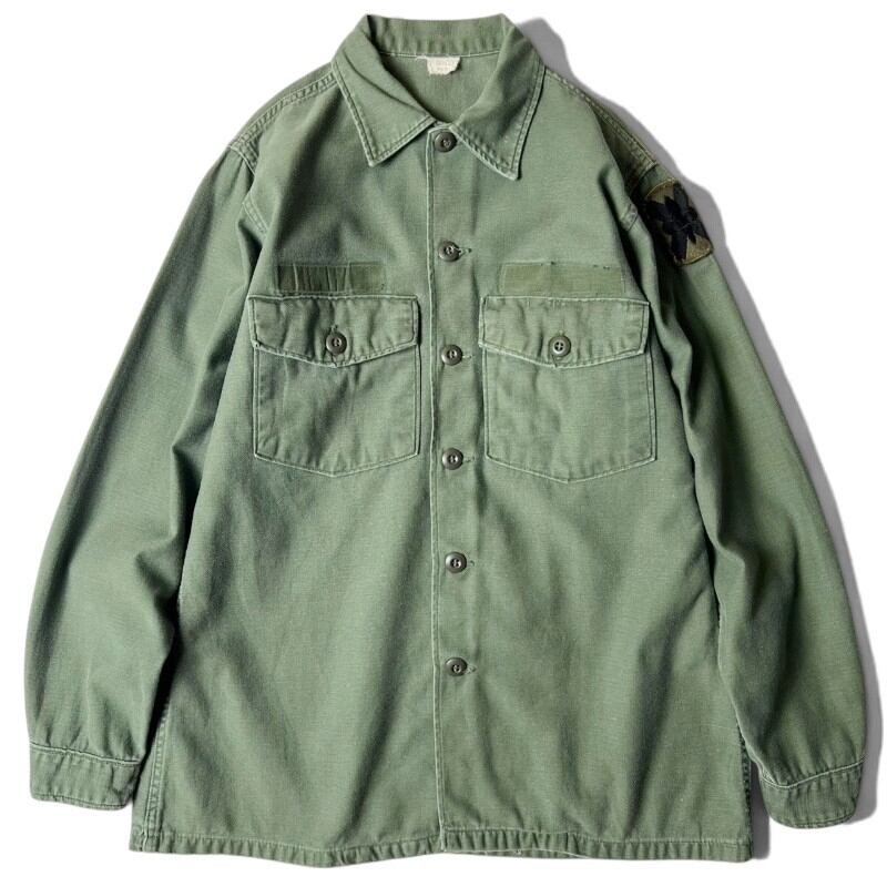 送料無料 60s U.S.ARMY OG107 cotton sateen shirts 2nd