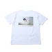 SK-back print T-shirt  white