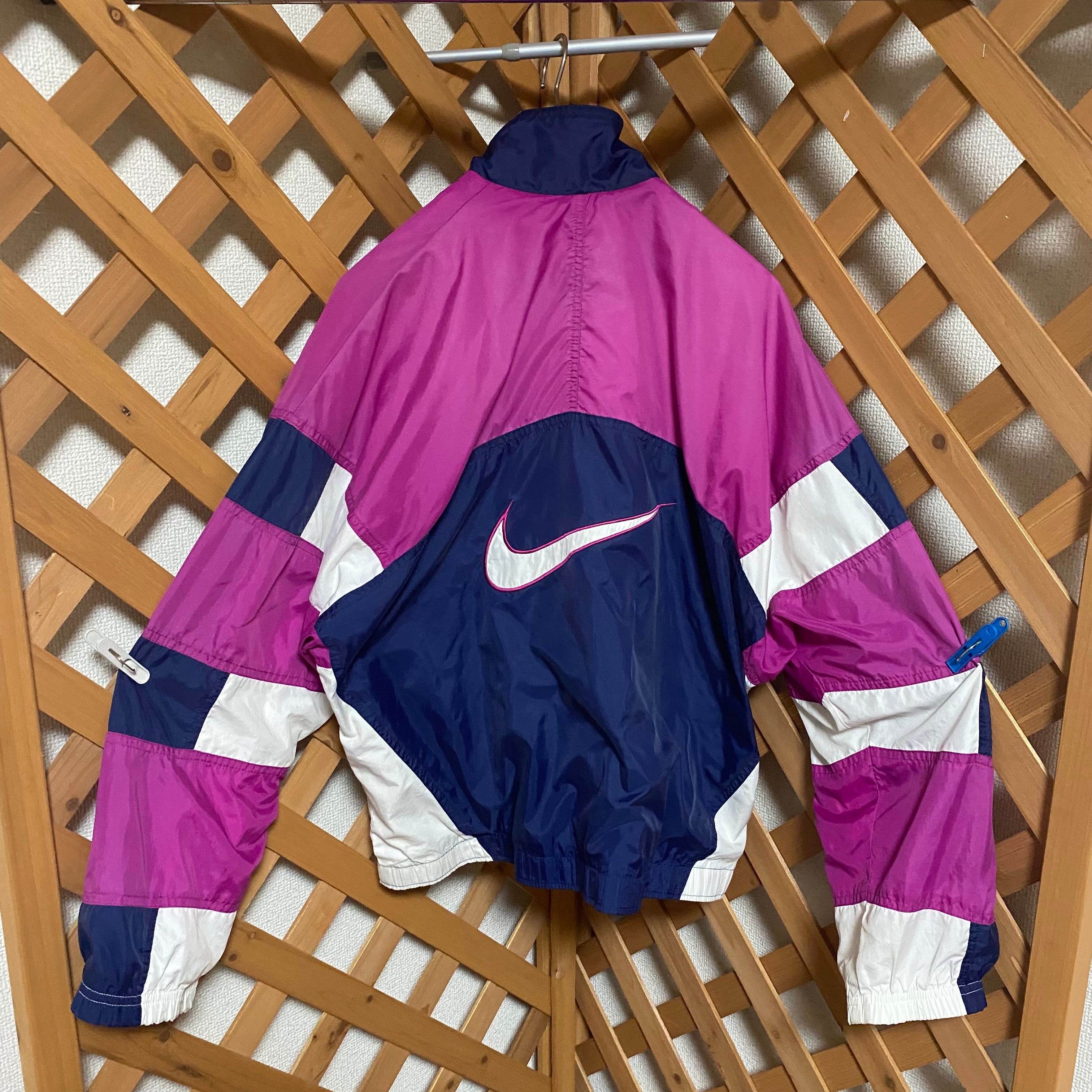 NIKE 銀タグ 90s ナイロンジャケット スウッシュ 古着 ストリート