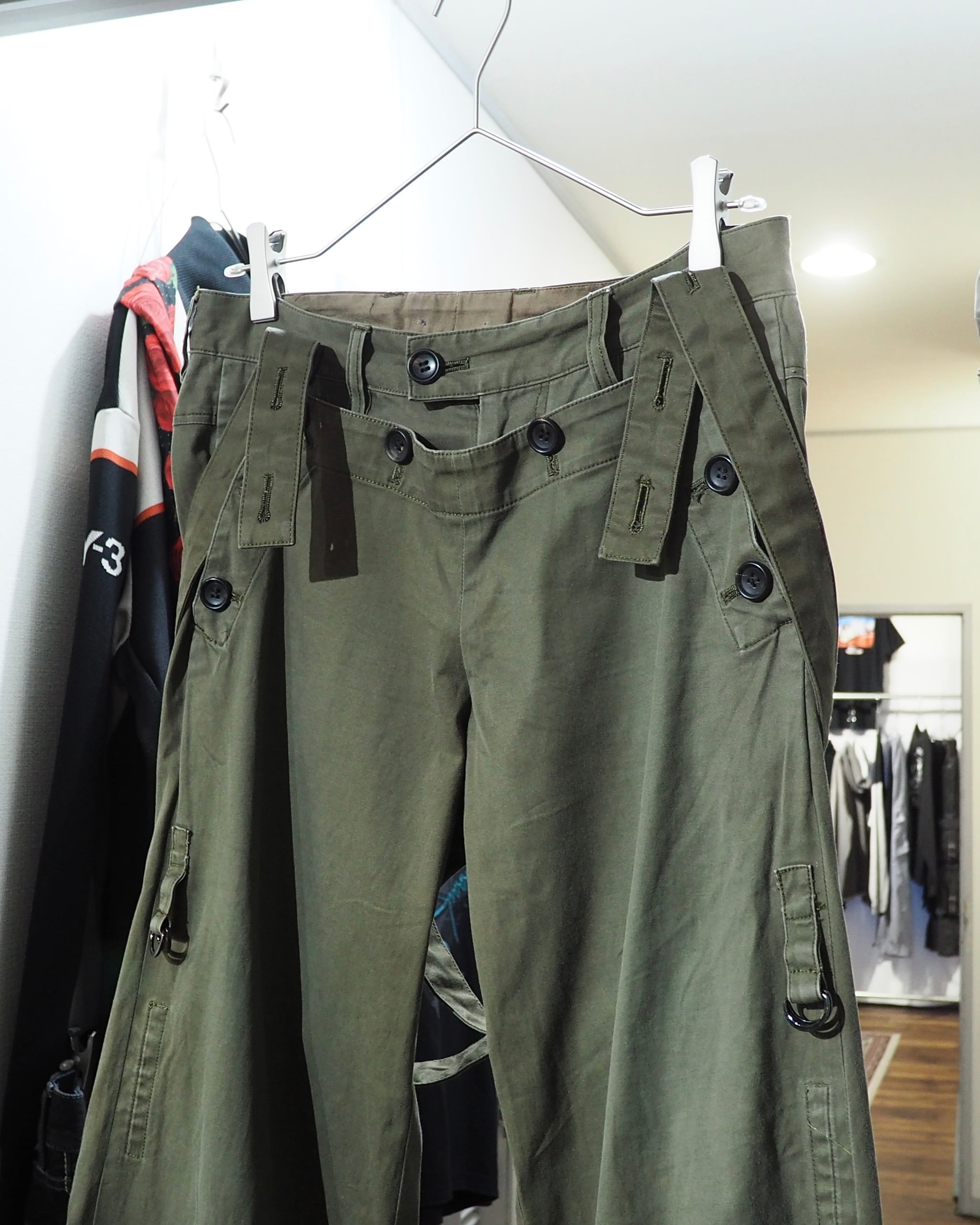 "THE TWELVE - 変形 " Suspender Flare Military Cargo Pants