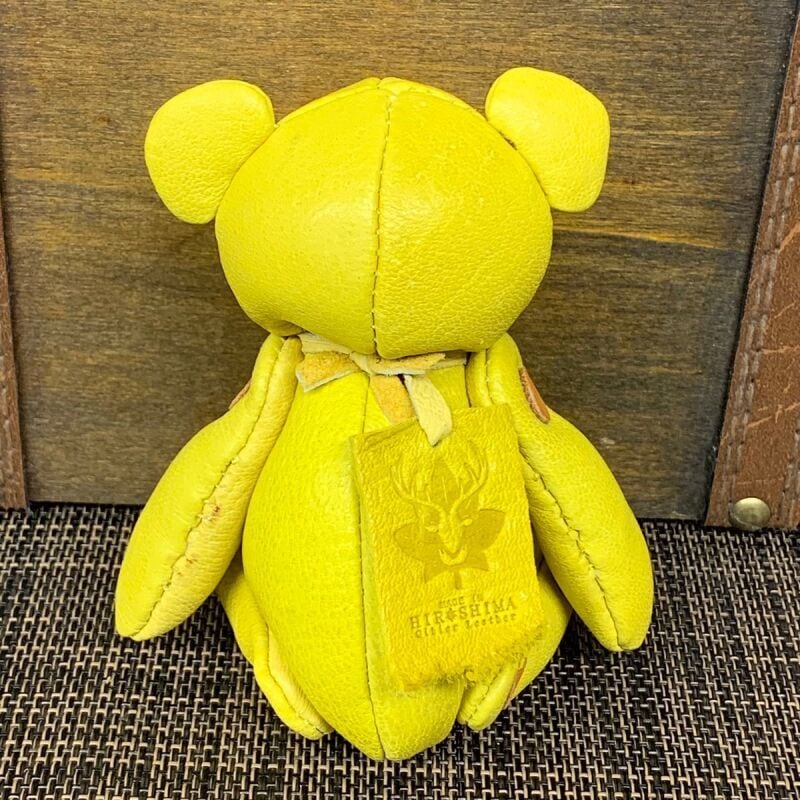 ジビエレザー鹿革ベルベア★マイスターの手作り「ベルズベア」兵庫イエロー　写真の1点販売です