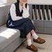 2色/Vネックタックジャンスカ ・12105