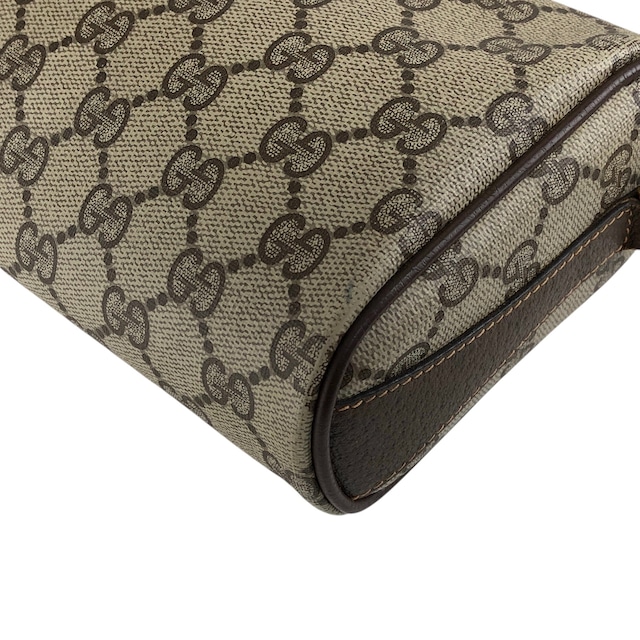 GUCCI グッチ シェリーライン ショルダーバッグ ベージュ PVC レザー ミニバッグ vintage ヴィンテージ オールド 7bz4rt