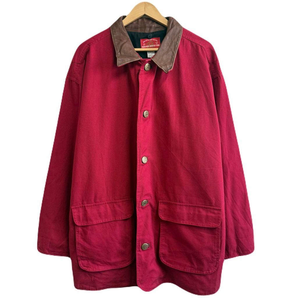 メンズ 90s マルボロ レザーカラー ハンティングジャケット XL