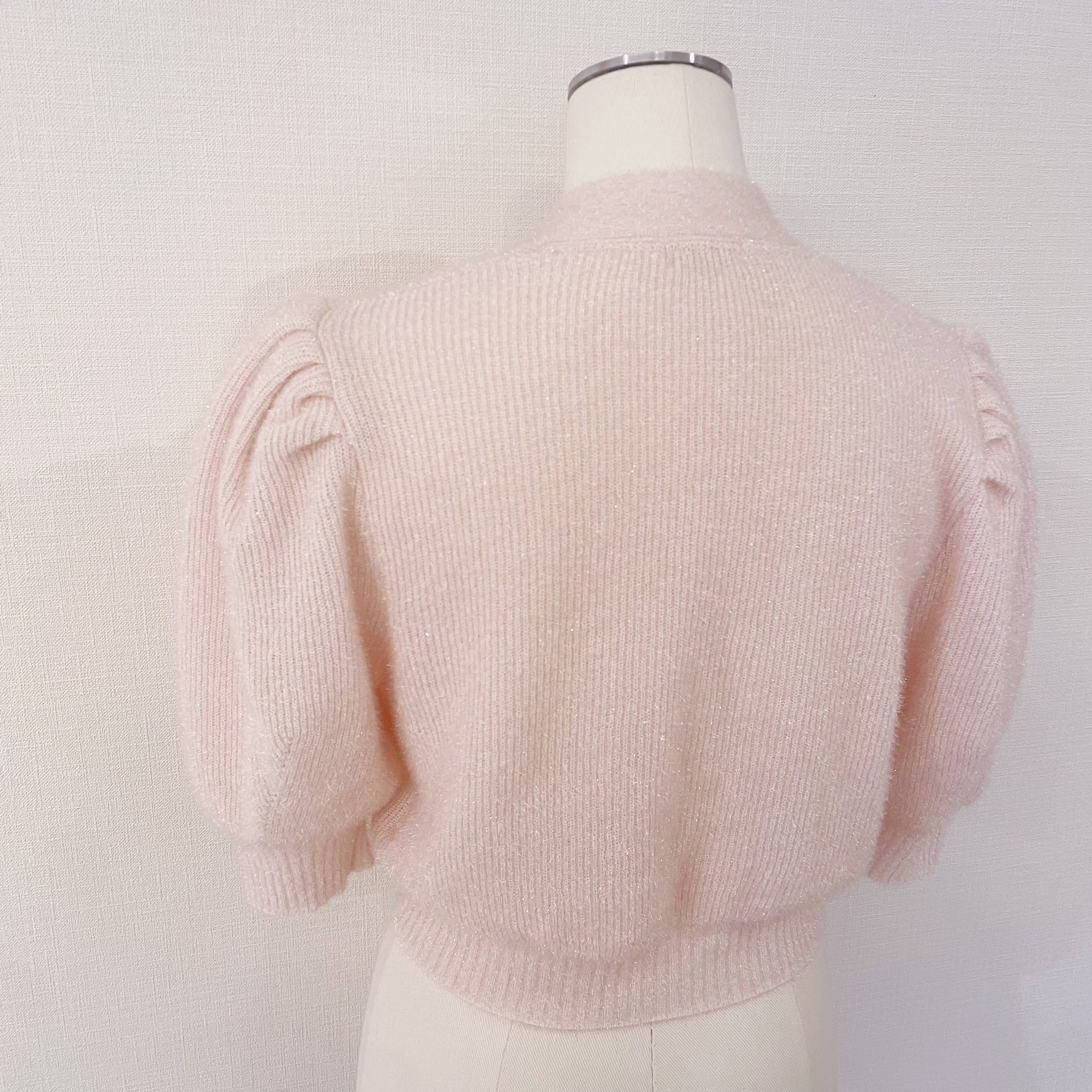 ラメカーディガン Clarisse ピンク | Cygne 