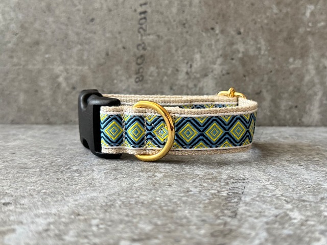 首輪 Chevron blue × yellow