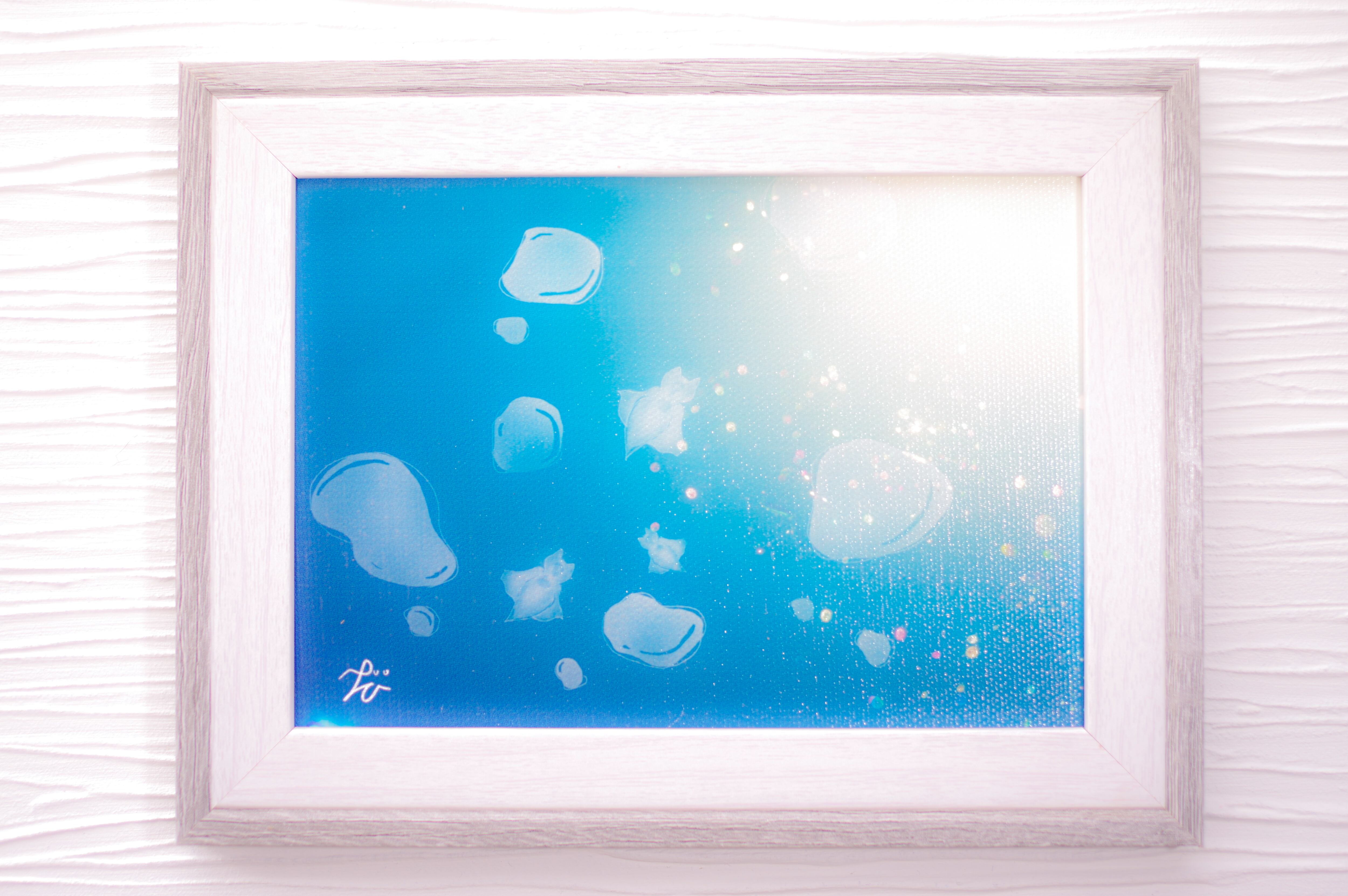 コートサイド・ゴリラ サングラス アートパネル ポスター 607mm×607mm