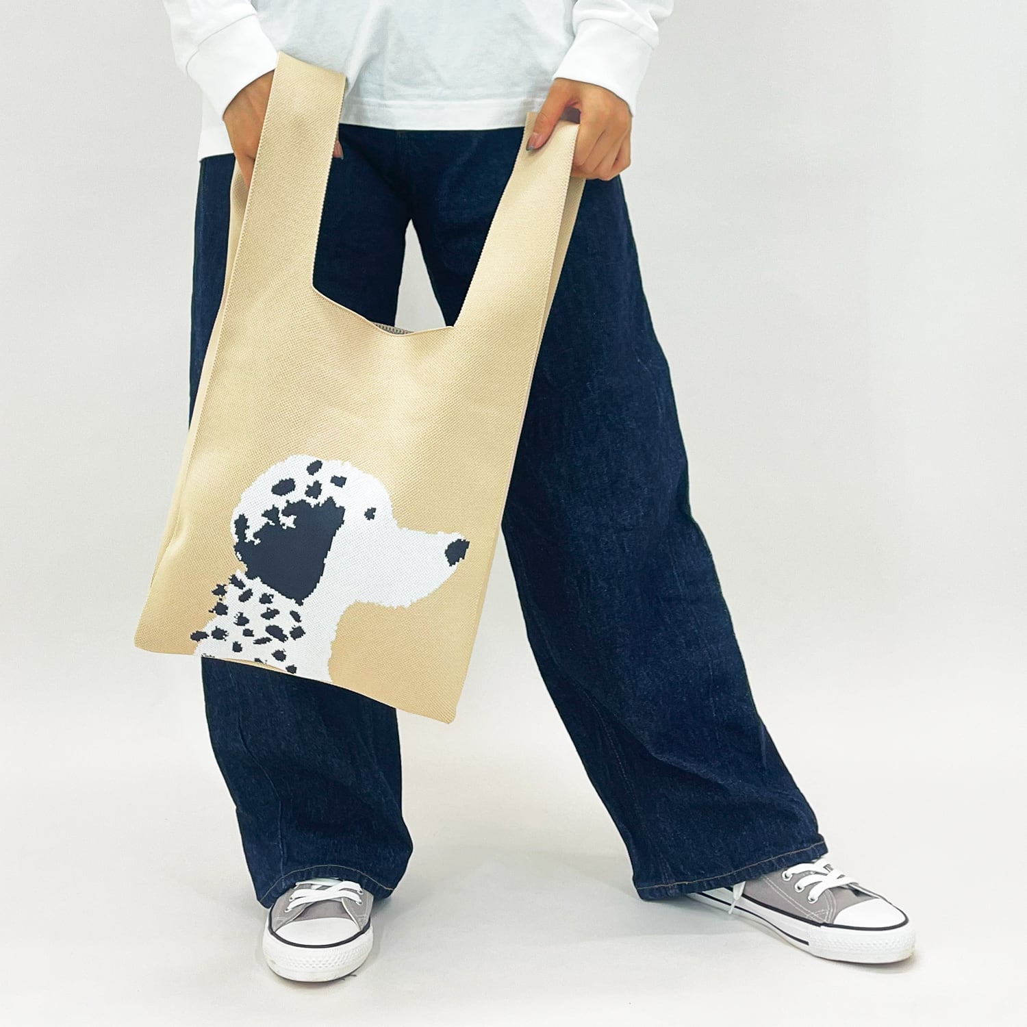 肖戦　王一博 多機能テクニカルツイル デザインバッグ　3点セット❣️確認用❣️ JIN KITAMURA】北村人 KNIT MARCHE BAG ダルメシアン ニットマルシェ