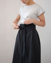 i’m here - UN(I)FORM Pleats Skirt :Navy|制服ウール混/4面プリーツ/ウォッシャブル