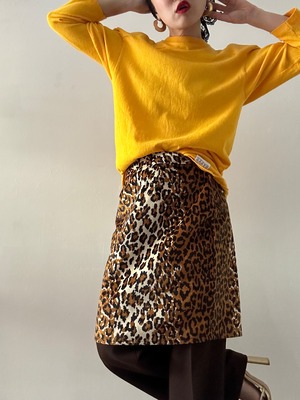 Vintage Leopard Tight Skirt