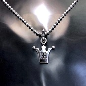 S:CROWN BALL CHAIN NECKLACE / Sクラウンボールチェーンネックレス