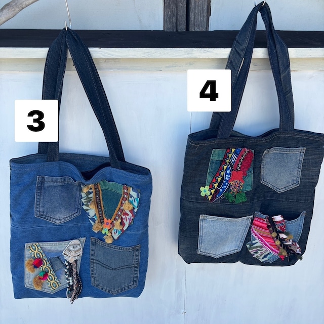 リメイク4ポケットトートバック