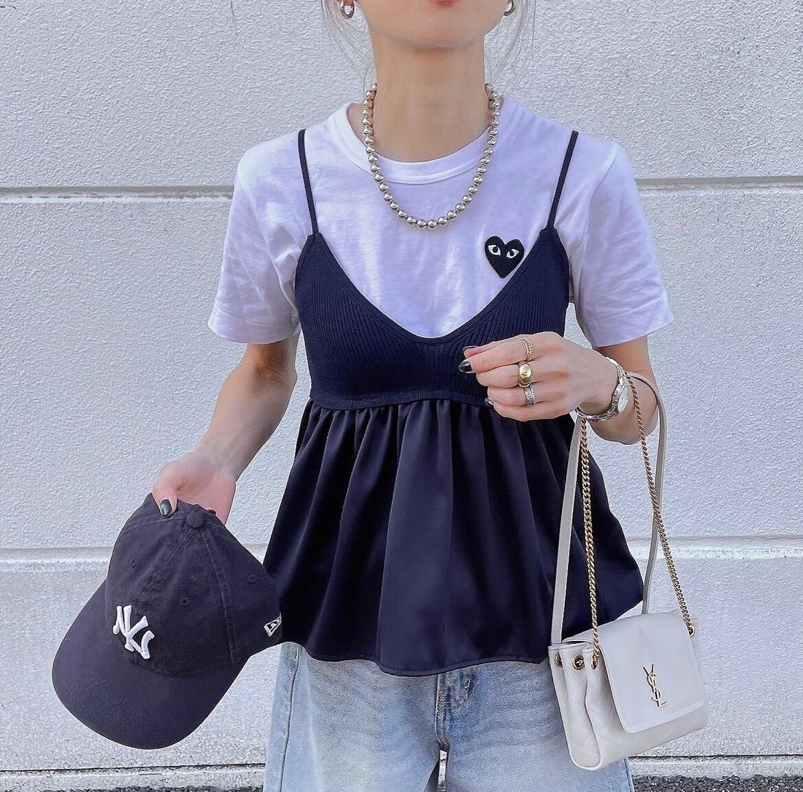 3size / ニットドッキングビスチェ