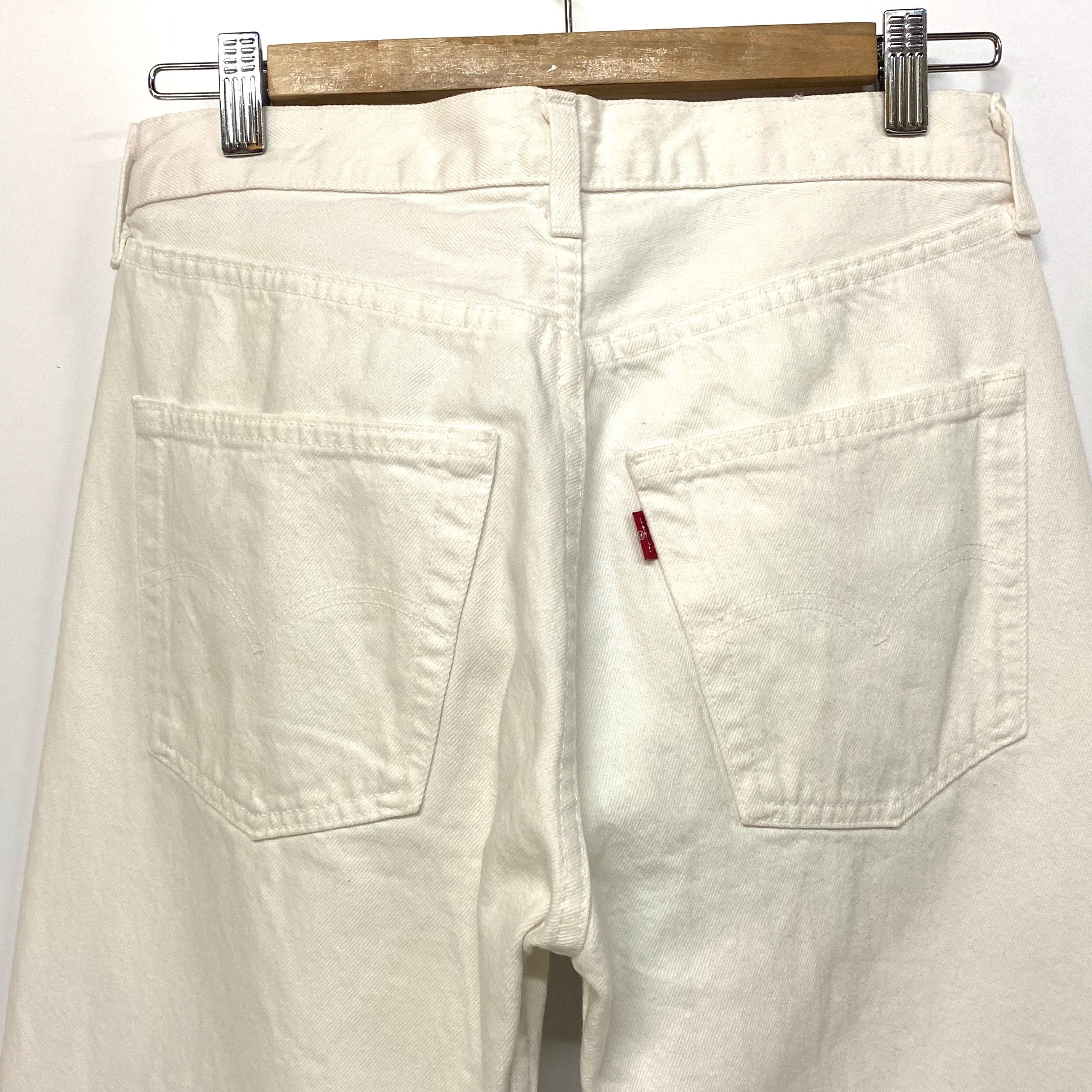 90年代 フランス製 Levi's リーバイス 501 ストレート ホワイトデニム