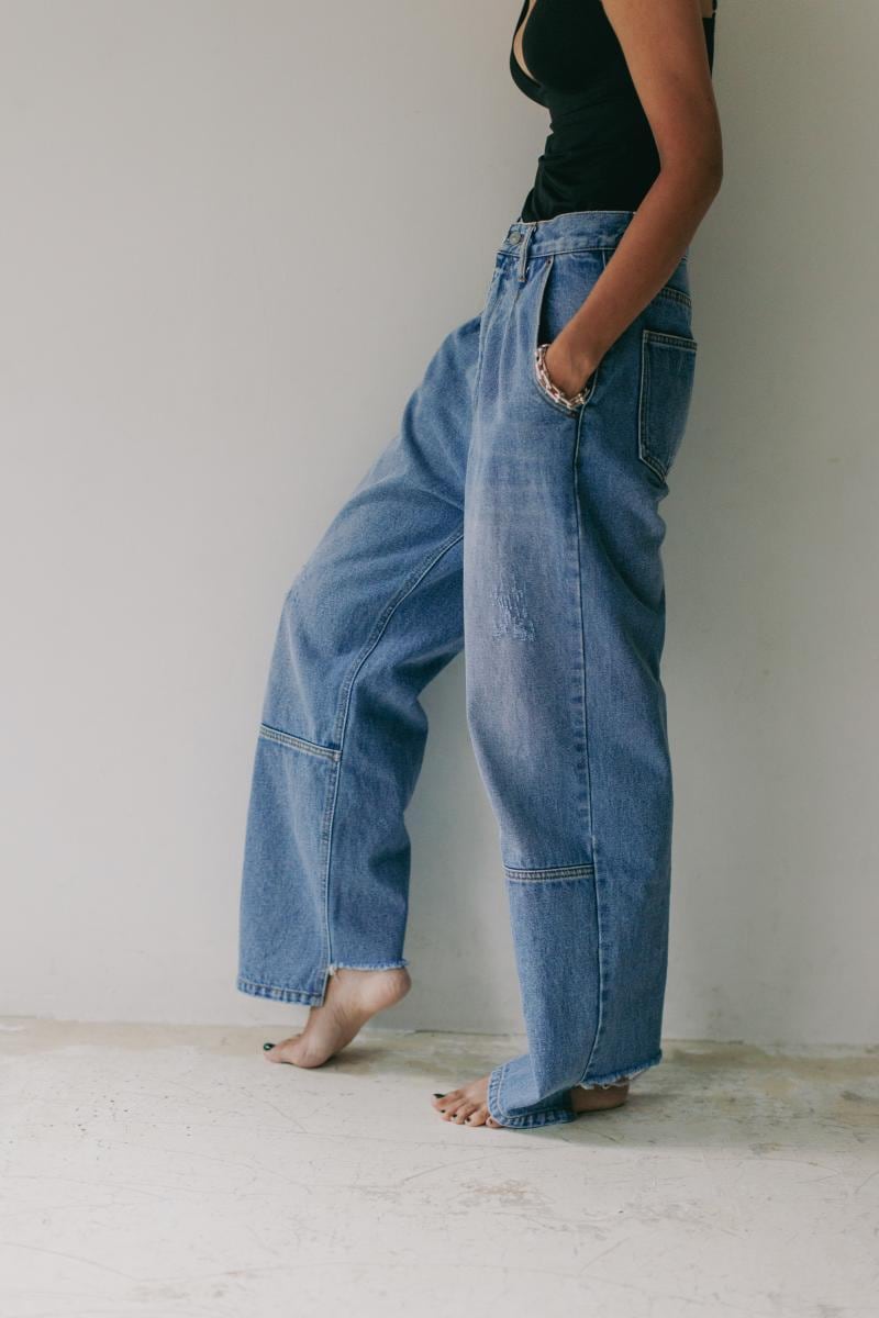 追加【YENN/CHIGNON】タックワイドdenim