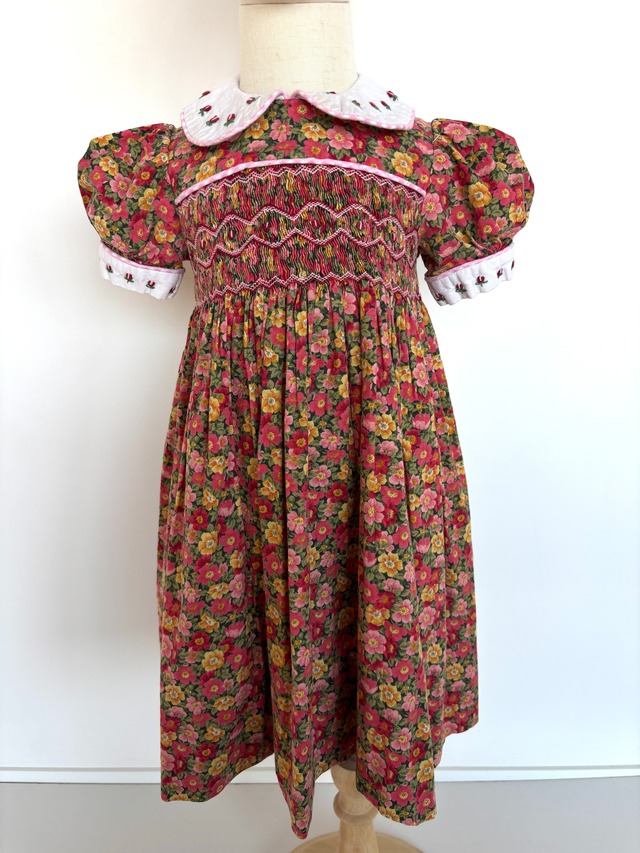 【3T相当・vintage】フローラルdress