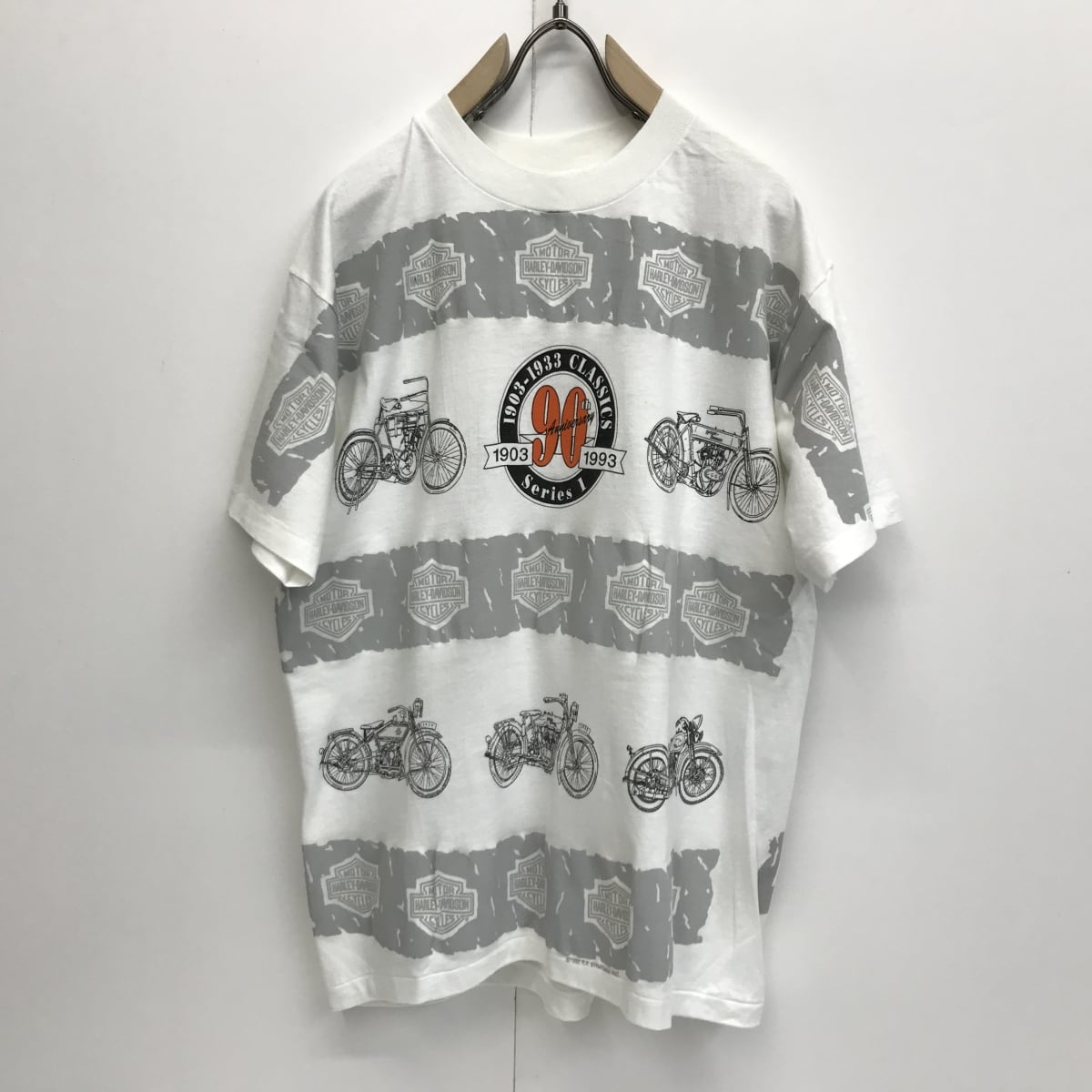 90s ハーレーダビッドソン イーグル USA製 総柄 Tシャツ