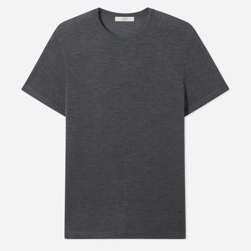 CO CASHMERE KNIT TEE GREY