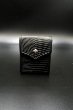 Item No.0013： Small Rich Coin Case1/Lizard Mat Black