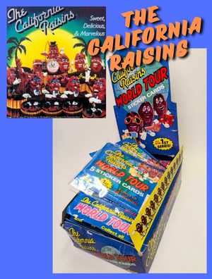 【送料無料！】VINTAGE トレーディングカード単品 （1個=5CARDS）【カリフォルニア・レーズン(The California Raisins)】〚アメリカン雑貨 アメトイ〛