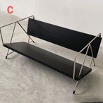 ワイヤー ブックスタンド 卓上本立て デスクトップラック 2段シェルフ スチール製 モダンデザイン ミニマル ブックディスプレイ オフィス収納 インダストリアル 省スペース 多機能ラック