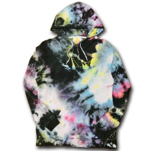 タイダイ染め Tie-dye 花鳥風月 BLACK ARC プルオーバー フーディ XL HD11-64